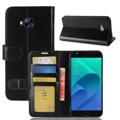 Asus Phone Case, Crazy Horse Texture Wallet Cover