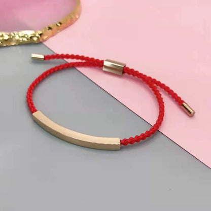 Adjustable Titanium Steel Hollow Elbow Braid Bracelet