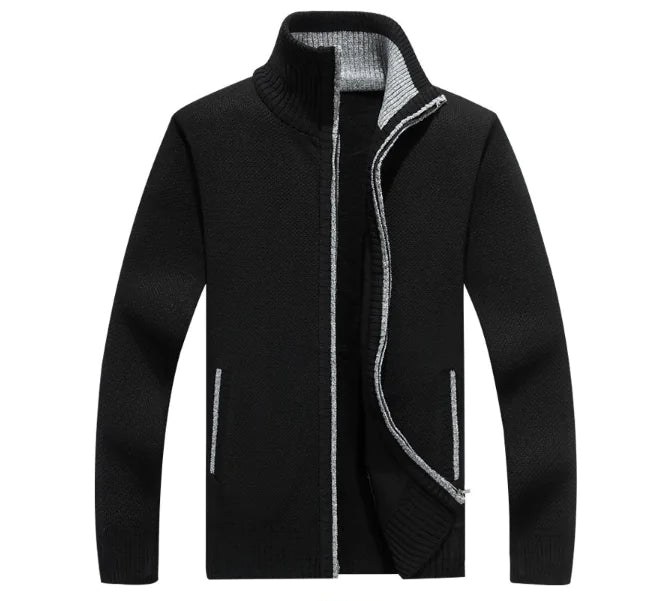 Men's Knit Cardigan Sweater, Thick and Fleece Lined - Shaikat And Zuthi’s Tech Ideas