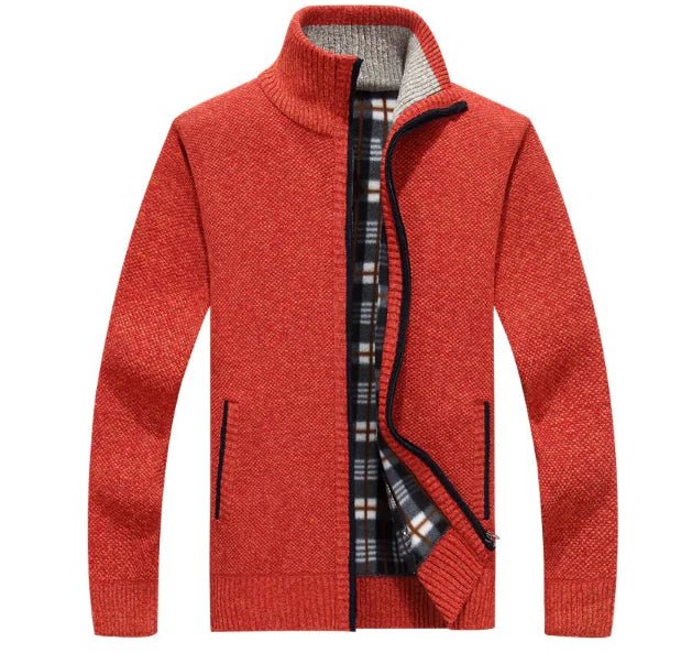 Men's Knit Cardigan Sweater, Thick and Fleece Lined - Shaikat And Zuthi’s Tech Ideas