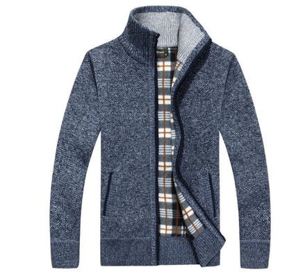 Men's Knit Cardigan Sweater, Thick and Fleece Lined - Shaikat And Zuthi’s Tech Ideas