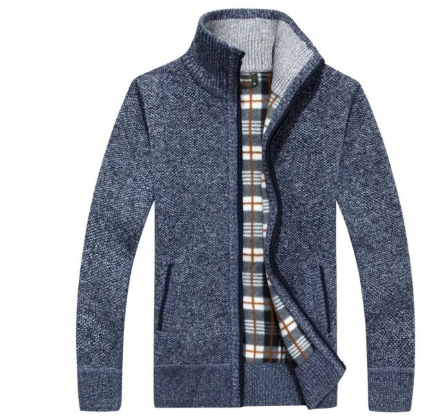 Men's Knit Cardigan Sweater, Thick and Fleece Lined - Shaikat And Zuthi’s Tech Ideas