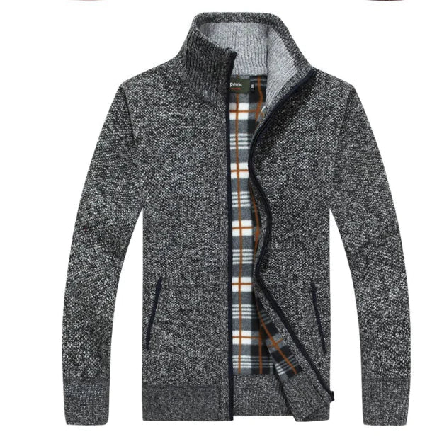 Men's Knit Cardigan Sweater, Thick and Fleece Lined - Shaikat And Zuthi’s Tech Ideas