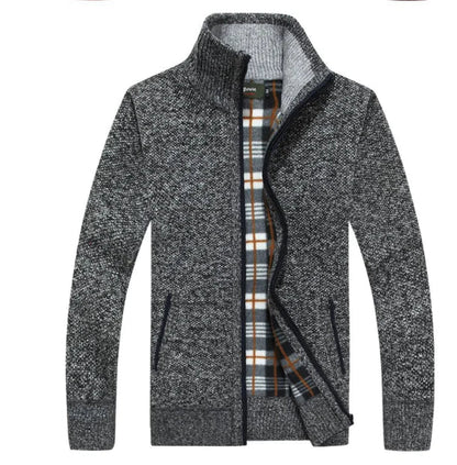 Men's Knit Cardigan Sweater, Thick and Fleece Lined - Shaikat And Zuthi’s Tech Ideas