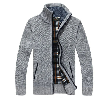 Men's Knit Cardigan Sweater, Thick and Fleece Lined - Shaikat And Zuthi’s Tech Ideas