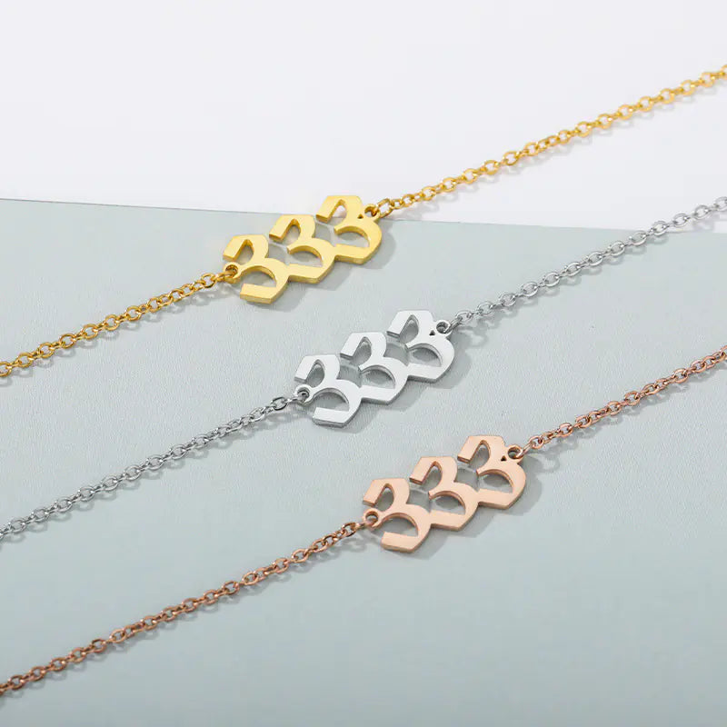 Stainless Steel Personal Lucky Angel Digital Bracelet