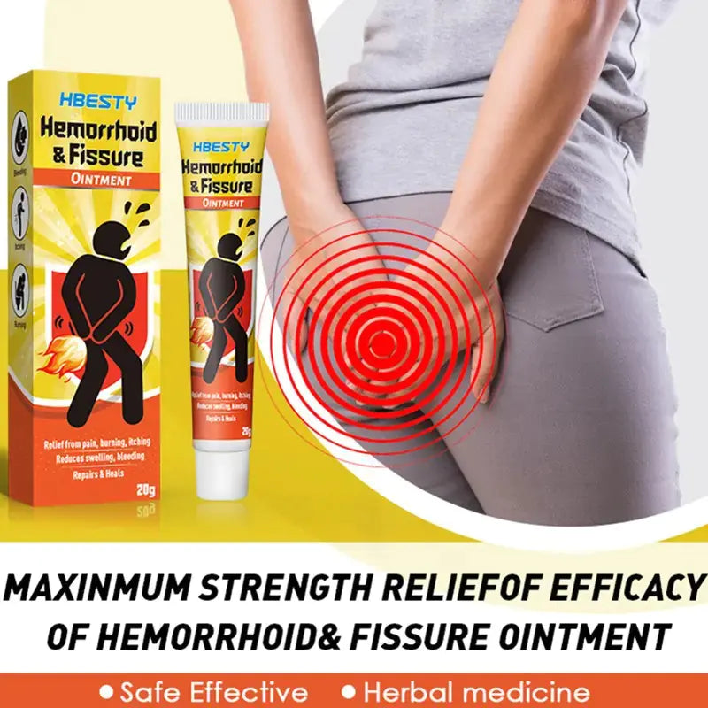 Unisex Herbal Hemorrhoids Health Cream and Compress