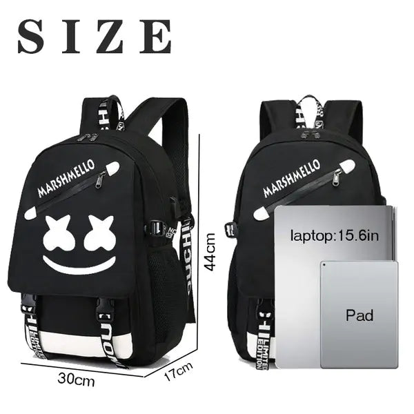 Glow-in-the-Dark Backpack for Students and Casual Use