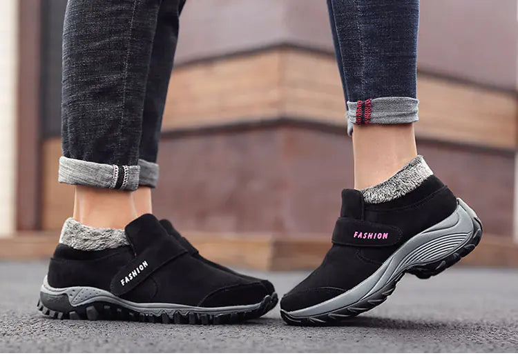 Warm Women's Cushion Sole Non-Slip Sports Shoes
