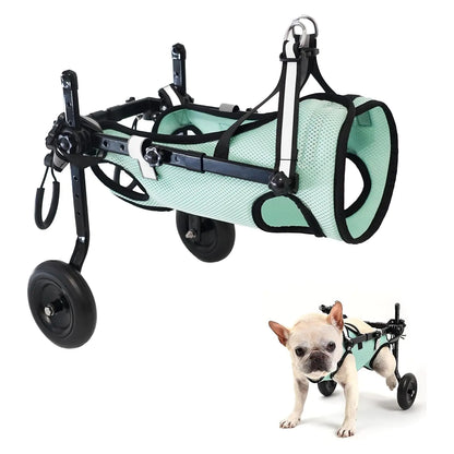 BECROWM Dog Wheelchair for Back Legs Adjustable Dog Wheelchairs with 2 Wheels Pet Doggy Wheelchairs with Disabled Hind Legs Walking-Dog Leg Brace and Hip Support Light Weight (S)
