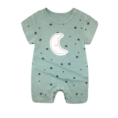 Baby Romper Long Sleeve Moon Stars Outfit for Infants