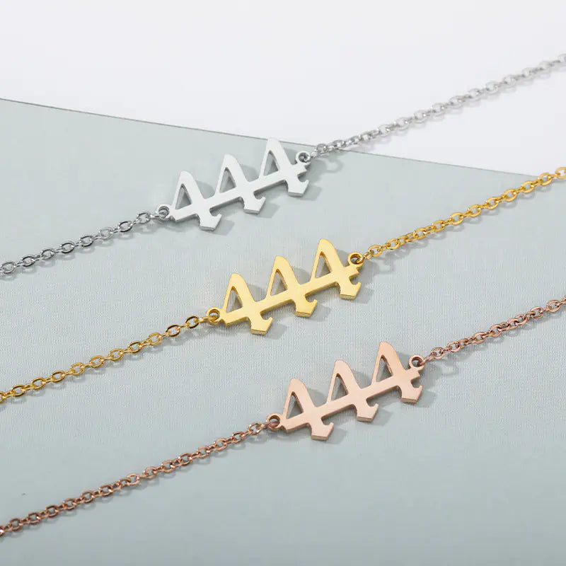 Stainless Steel Personal Lucky Angel Digital Bracelet