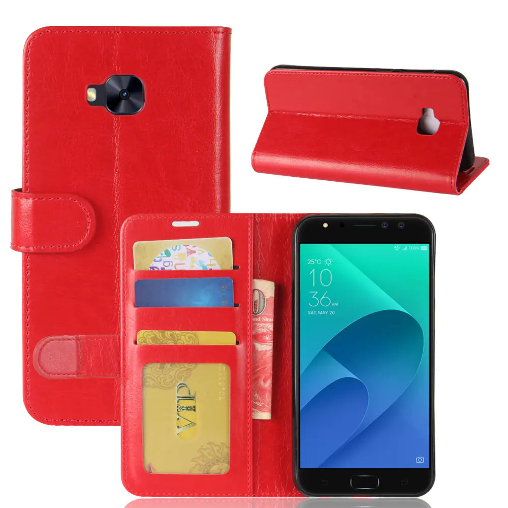 Asus Phone Case, Crazy Horse Texture Wallet Cover
