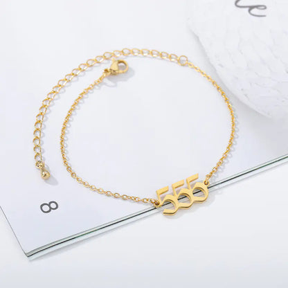 Stainless Steel Personal Lucky Angel Digital Bracelet