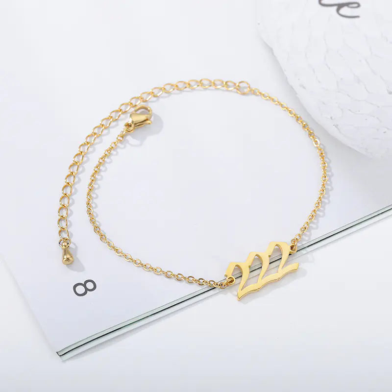 Stainless Steel Personal Lucky Angel Digital Bracelet