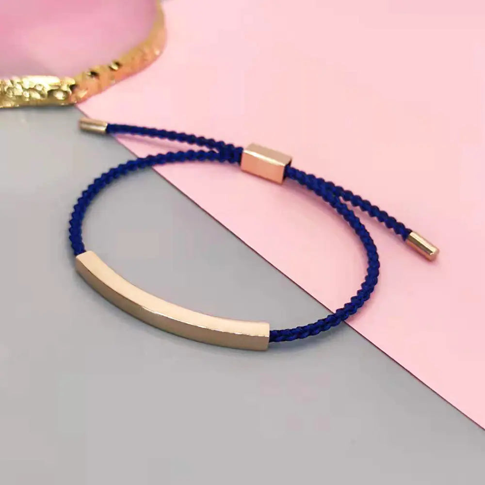 Adjustable Titanium Steel Hollow Elbow Braid Bracelet