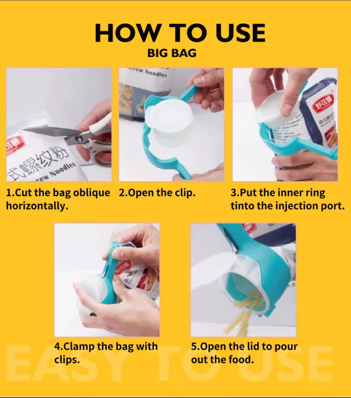 Sealing Clip Food Snack Bag Snack Sealing Clip Fresh Keeping Sealer Clamp Plastic Food Saver Travel Kitchen Gadgets Seal Pour Food Storage Bag Cap Clip - Shaikat And Zuthi’s Tech Ideas