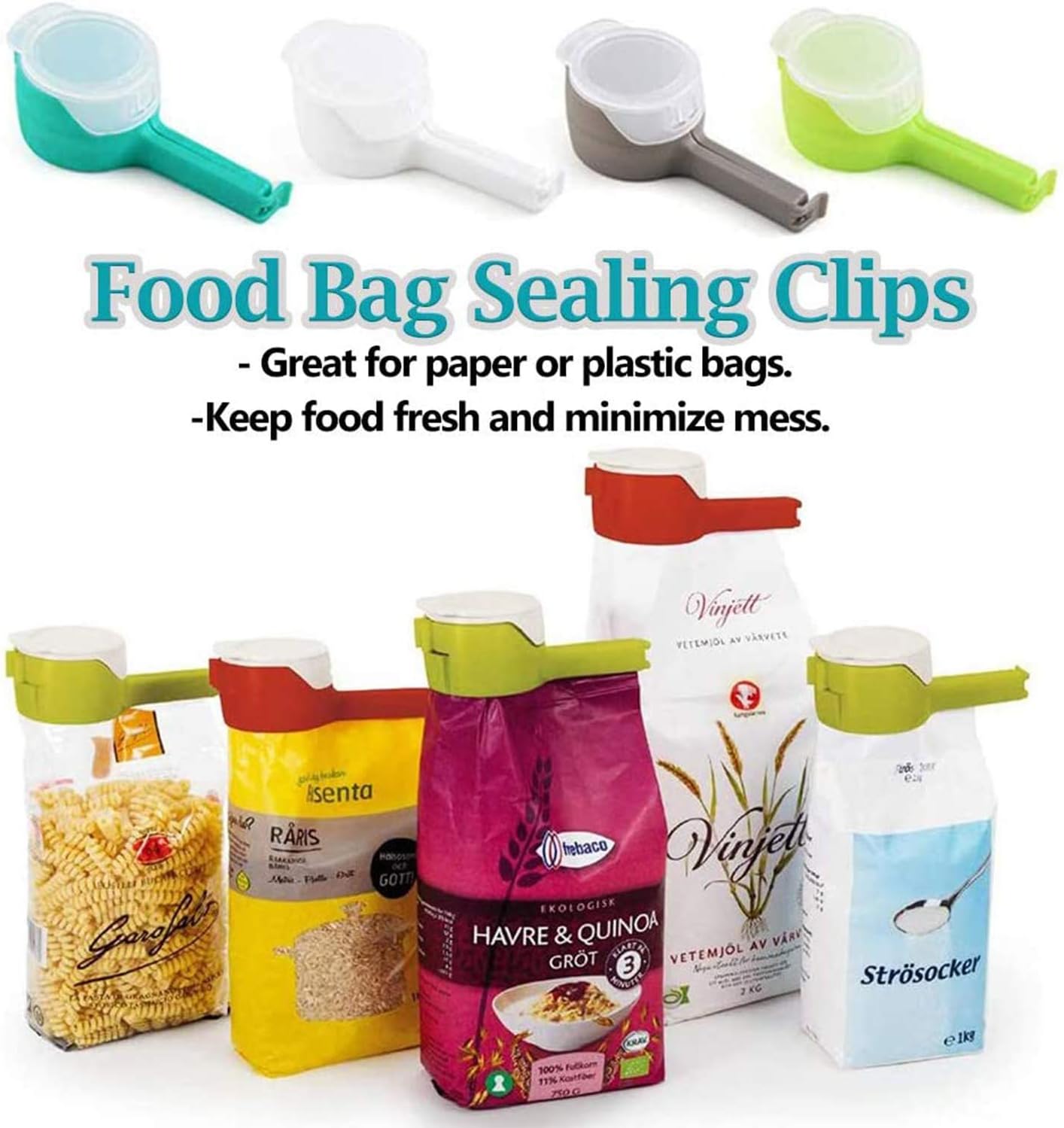 Sealing Clip Food Snack Bag Snack Sealing Clip Fresh Keeping Sealer Clamp Plastic Food Saver Travel Kitchen Gadgets Seal Pour Food Storage Bag Cap Clip - Shaikat And Zuthi’s Tech Ideas