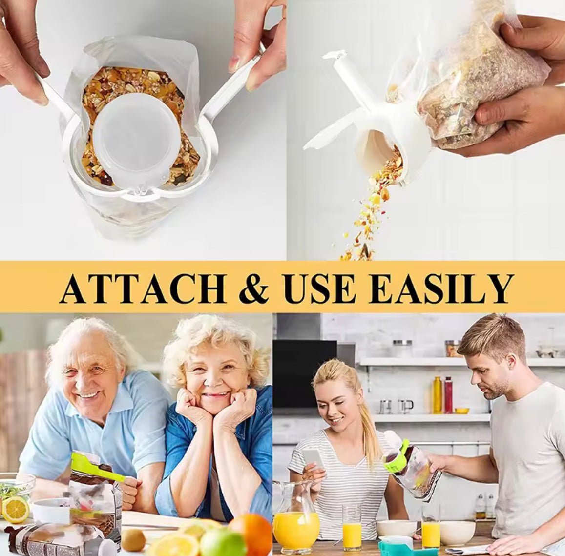 Sealing Clip Food Snack Bag Snack Sealing Clip Fresh Keeping Sealer Clamp Plastic Food Saver Travel Kitchen Gadgets Seal Pour Food Storage Bag Cap Clip - Shaikat And Zuthi’s Tech Ideas