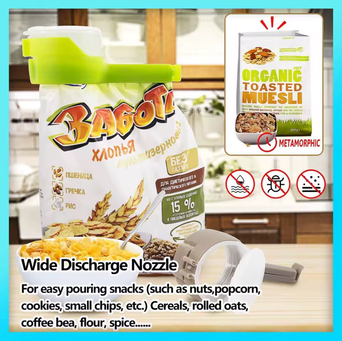 Sealing Clip Food Snack Bag Snack Sealing Clip Fresh Keeping Sealer Clamp Plastic Food Saver Travel Kitchen Gadgets Seal Pour Food Storage Bag Cap Clip - Shaikat And Zuthi’s Tech Ideas