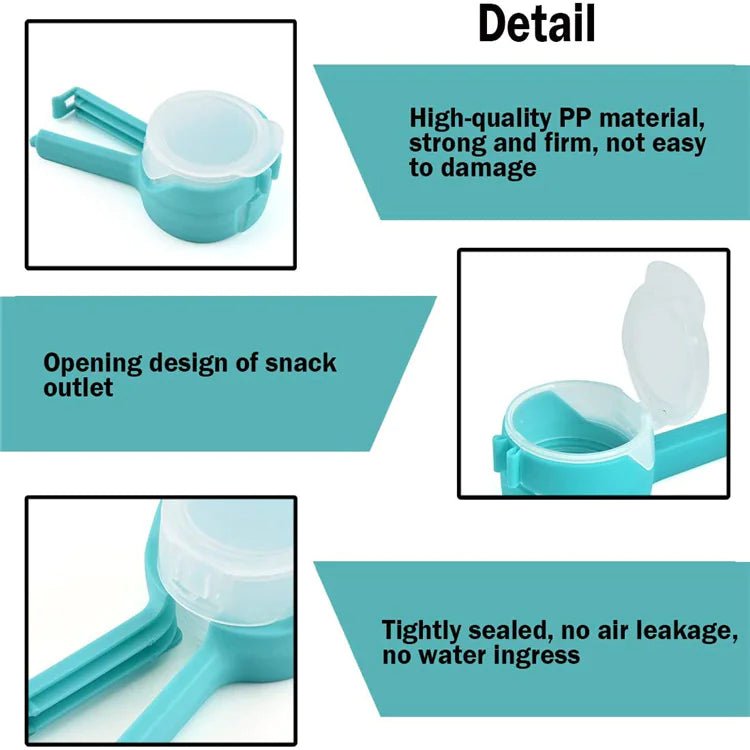 Sealing Clip Food Snack Bag Snack Sealing Clip Fresh Keeping Sealer Clamp Plastic Food Saver Travel Kitchen Gadgets Seal Pour Food Storage Bag Cap Clip - Shaikat And Zuthi’s Tech Ideas