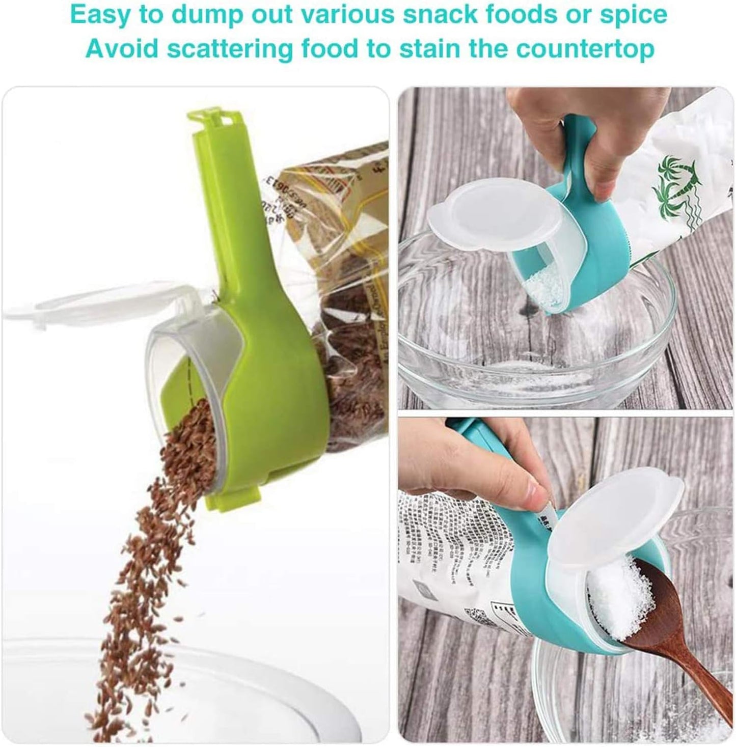 Sealing Clip Food Snack Bag Snack Sealing Clip Fresh Keeping Sealer Clamp Plastic Food Saver Travel Kitchen Gadgets Seal Pour Food Storage Bag Cap Clip - Shaikat And Zuthi’s Tech Ideas
