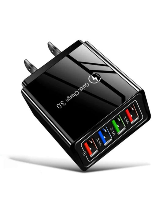 USB Wall Charger Plug Block Cube 4 Port Portable Quick Charger - Shaikat And Zuthi’s Tech Ideas