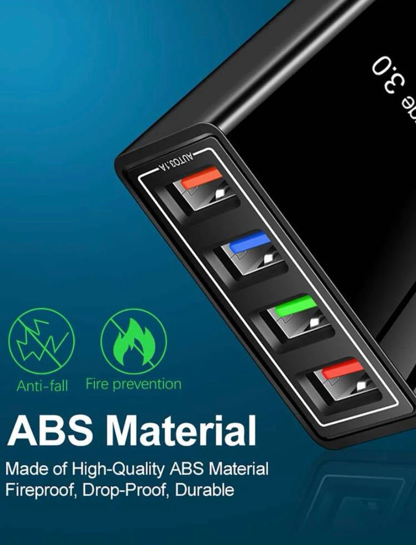 USB Wall Charger Plug Block Cube 4 Port Portable Quick Charger - Shaikat And Zuthi’s Tech Ideas